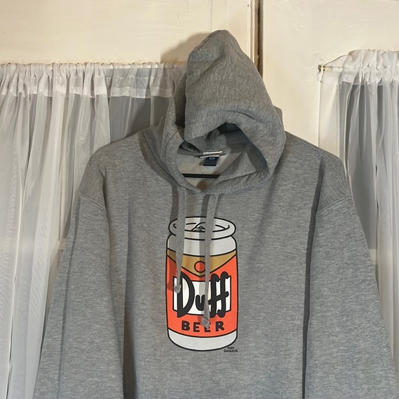 Universal Studios Simpsons Duff beer hooded Sweatshirt Men’s Medium - Picture 2 of 10